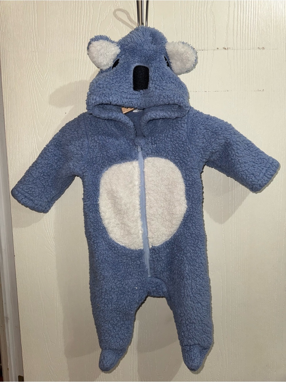 Cozy Blue Koala Sherpa One-Piece for Kids